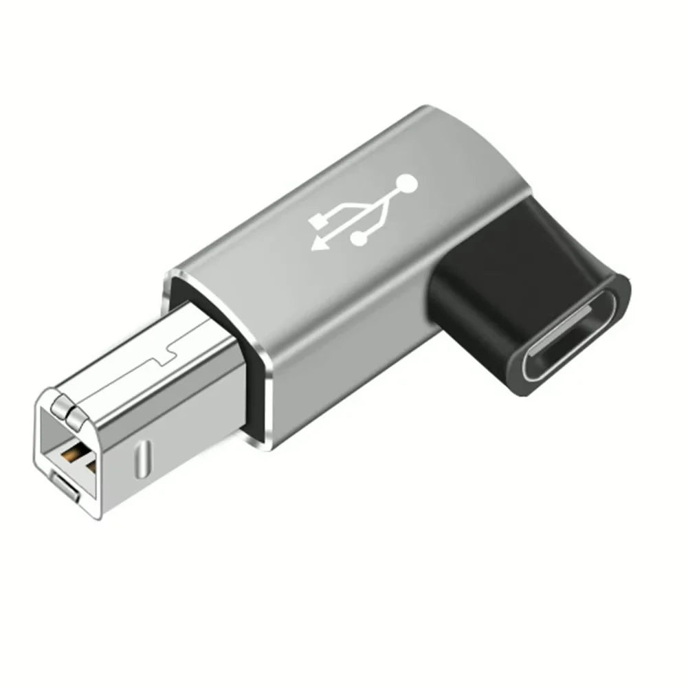 USB-B to USB-C Adapter – Printer, Scanner & MIDI Keyboard Peaceful Pleasures Health and Wellness Type-C to B CW Grey