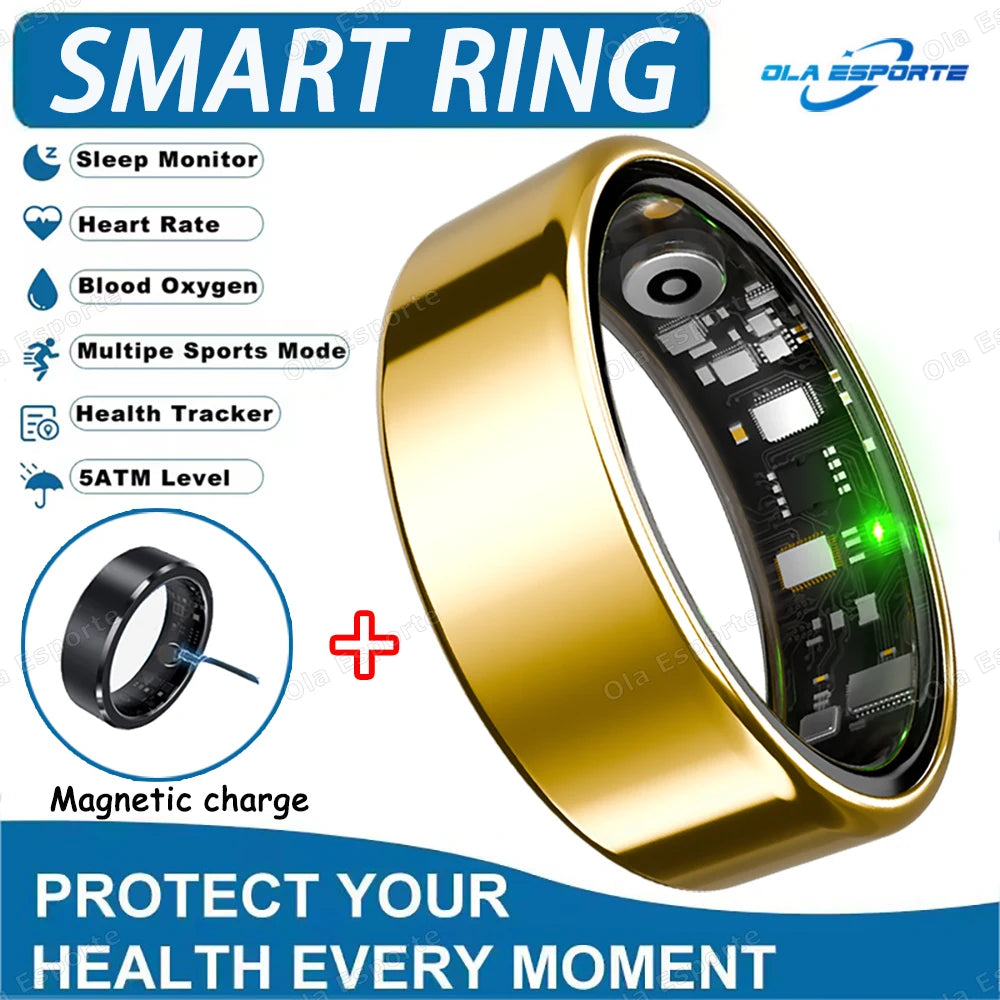 Smart Ring Heart Rate & Blood Oxygen Monitor | Waterproof