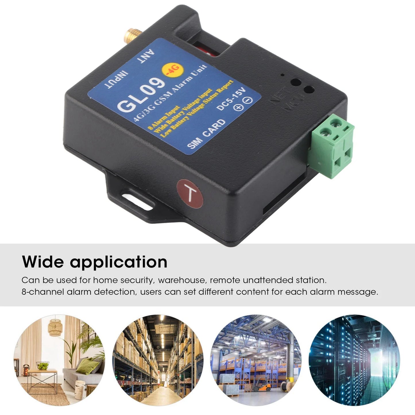 4G/3G/GSM 8-Channel Alarm Security Module | Home & Warehouse