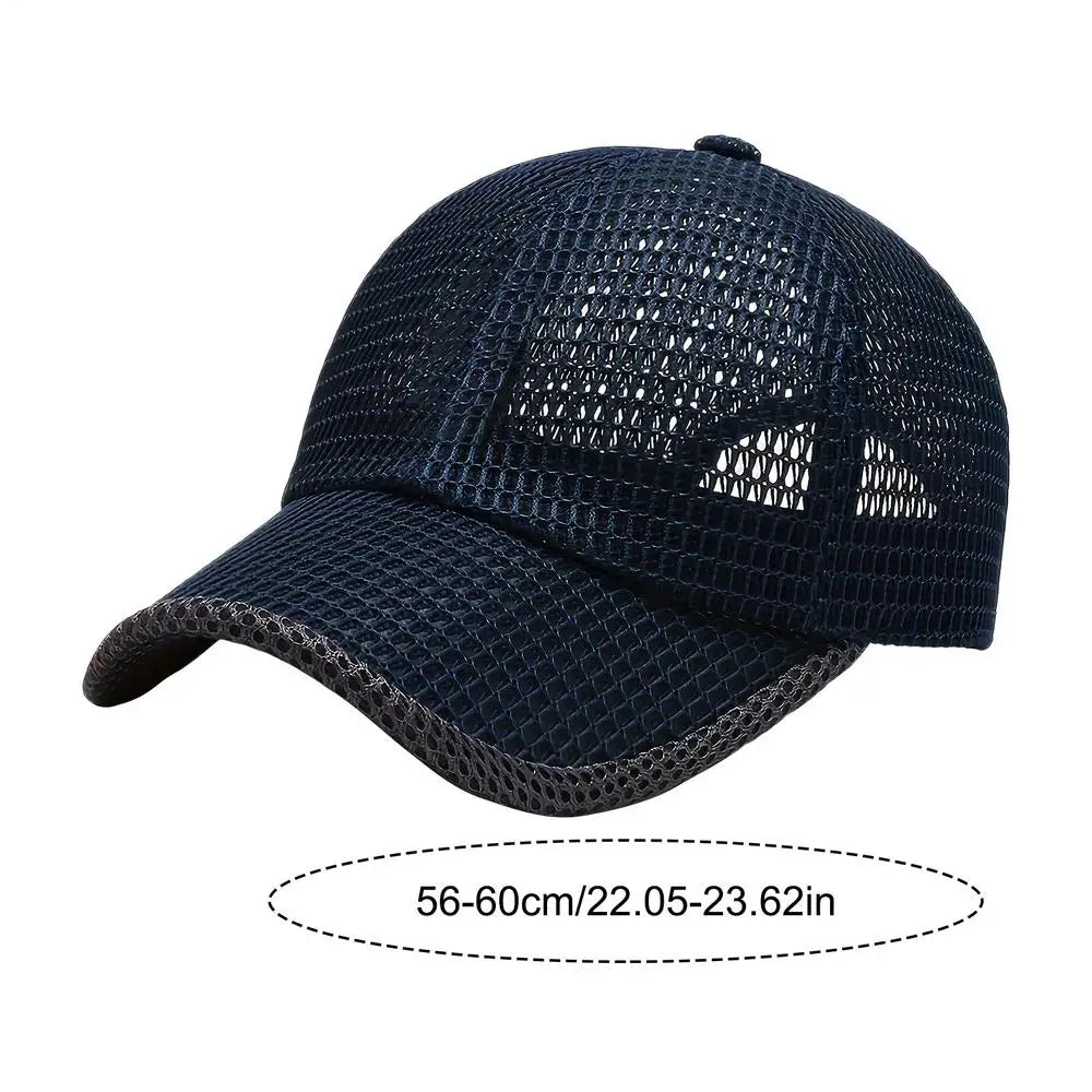 Mesh Baseball Cap – Breathable Unisex Dad Hat for Outdoors