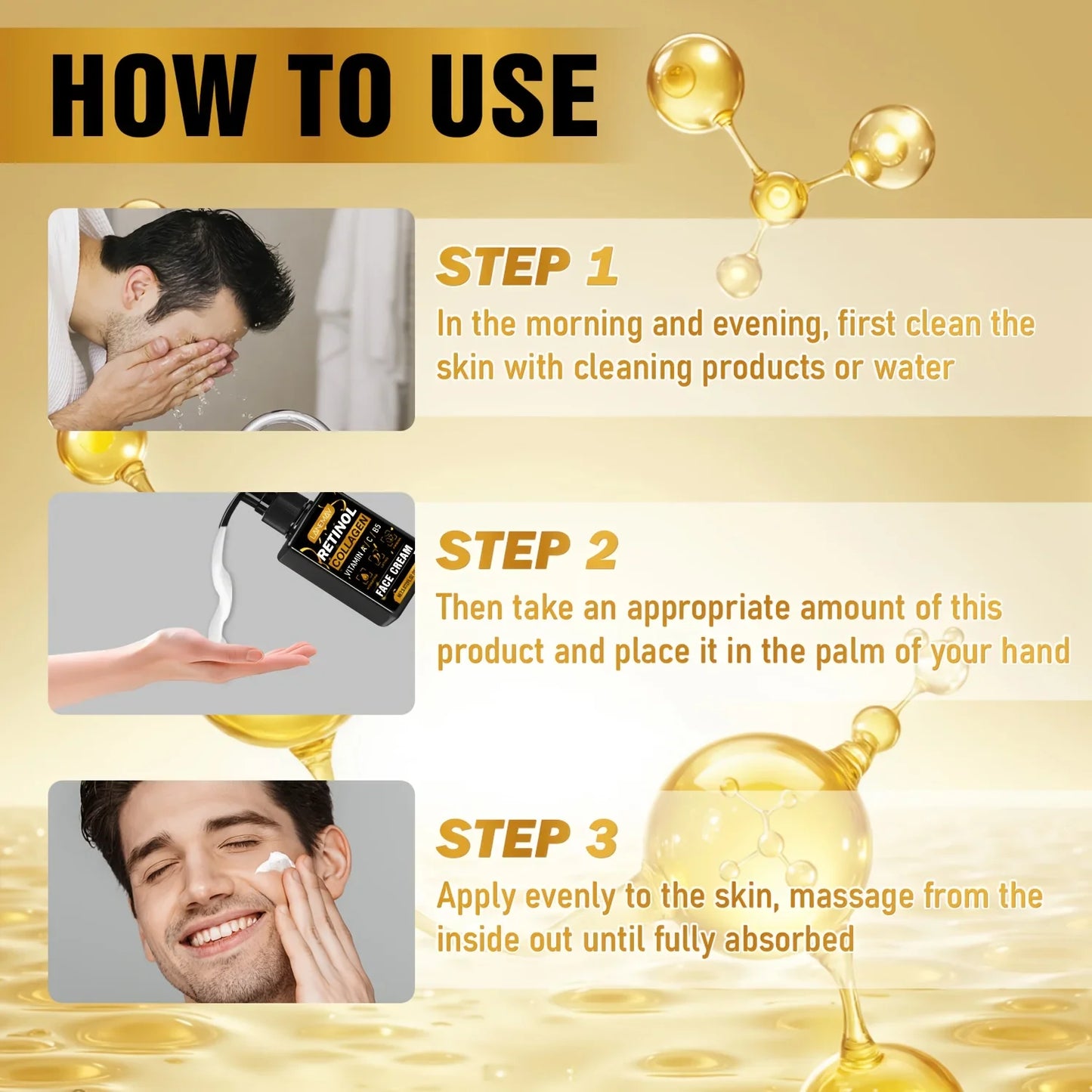 Men's Retinol Face Cream – Vitamin A & C, Hydrating & Firming