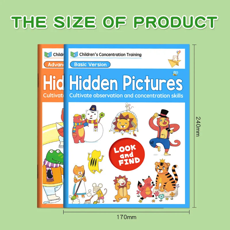 32-Page Interactive Spot-the-difference Game Colorful Educational