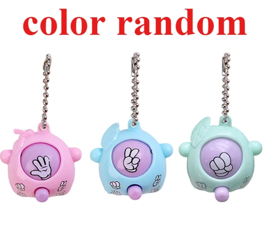Mini Rock Paper Scissors Egg Keychain Novelty Funny Guessing Game Toy Keyring Key Holder Gifts for Women Men Kids Party Fun Toy Peaceful Pleasures Health and Wellness 1pc color random