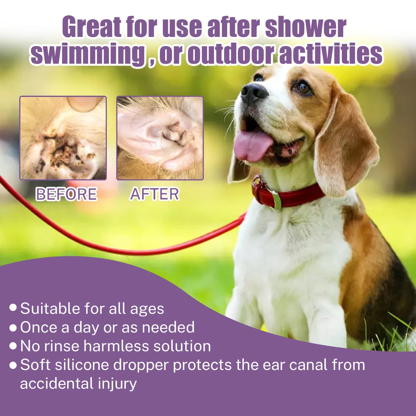 YEGBONG Pet Ear Cleaner Dogs & Cats – Natural Ear Wash 118ml