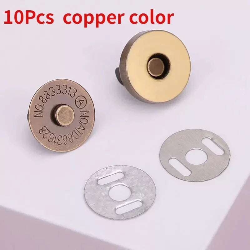 Magnetic Snap Buttons for Bags & Sewing – Metal Flatback Set