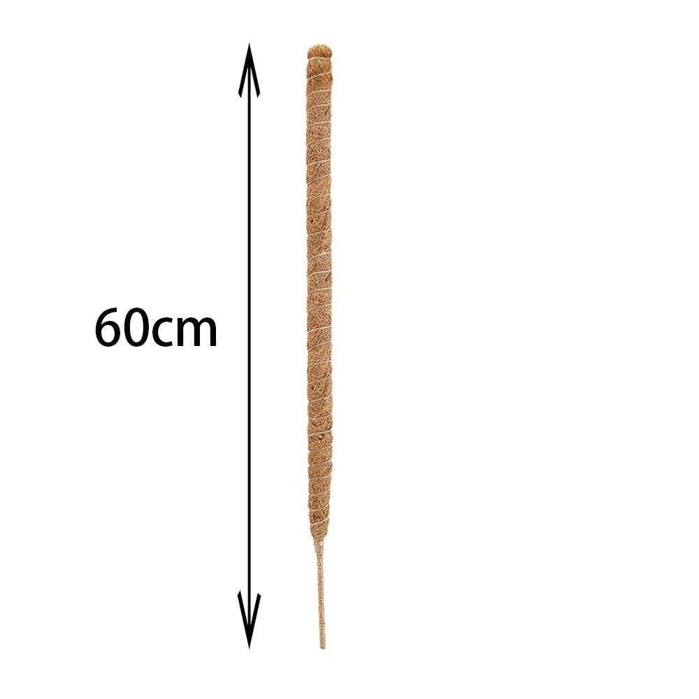 1Pcs Coconut Shell Moss Palm Cane Coir Totem Poles Gardening Coconut Rod Stretch Plant Climbing Frame Bendable 60/110cm Peaceful Pleasures Health and Wellness 60cm