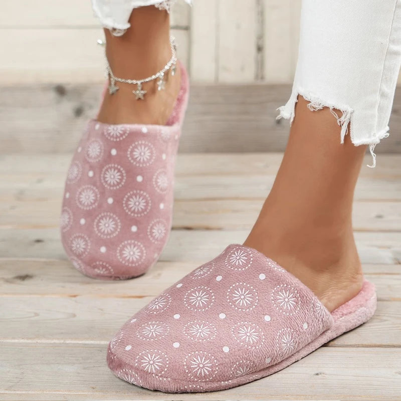 Women's Fuzzy Winter Slippers – Warm Non-Slip Indoor House Shoes