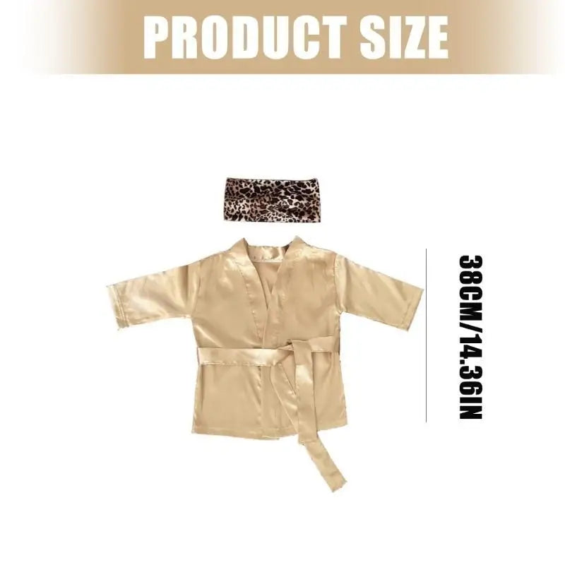 Newborn Bathrobe & Headband Photography Props Set 0-6 Months