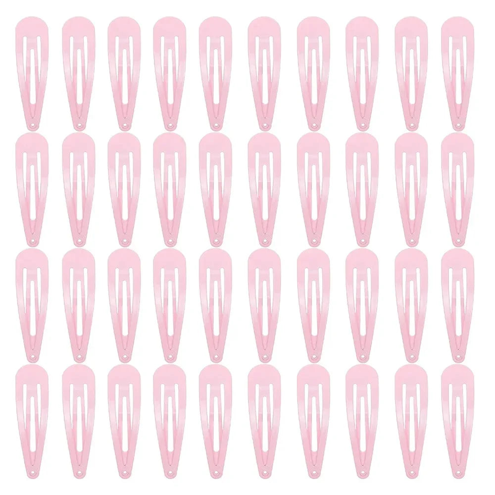 Metal Snap Hair Clips – Set of 40 Multicolor Barrettes Hair Accessories Peaceful Pleasures Health and Wellness 40pcsfen