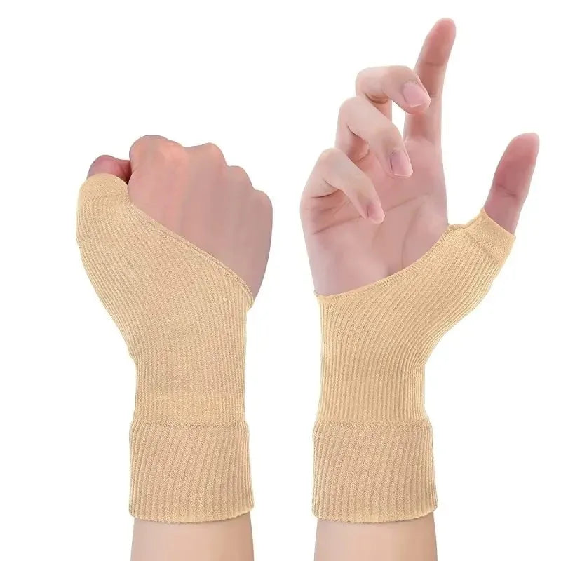 1[air Wrist Thumb Compression Arthritis Gloves, Breathable Wrist Support Wrist Brace Sleeve With Gel Thumb Injury Pads Peaceful Pleasures Health and Wellness Dark Khaki