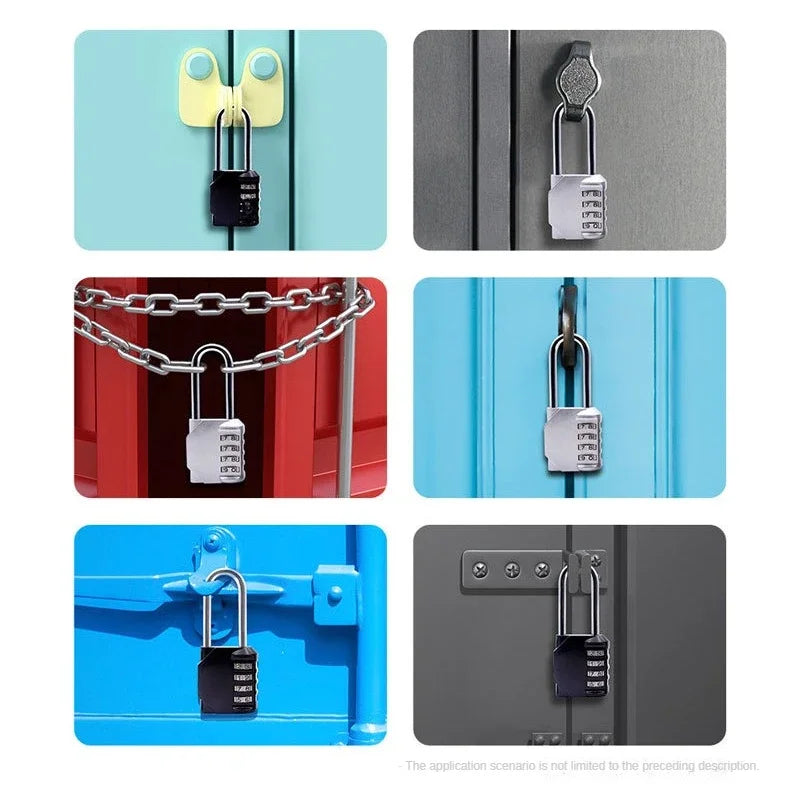 4-Digit Combination Padlock | Waterproof Long Shackle Lock