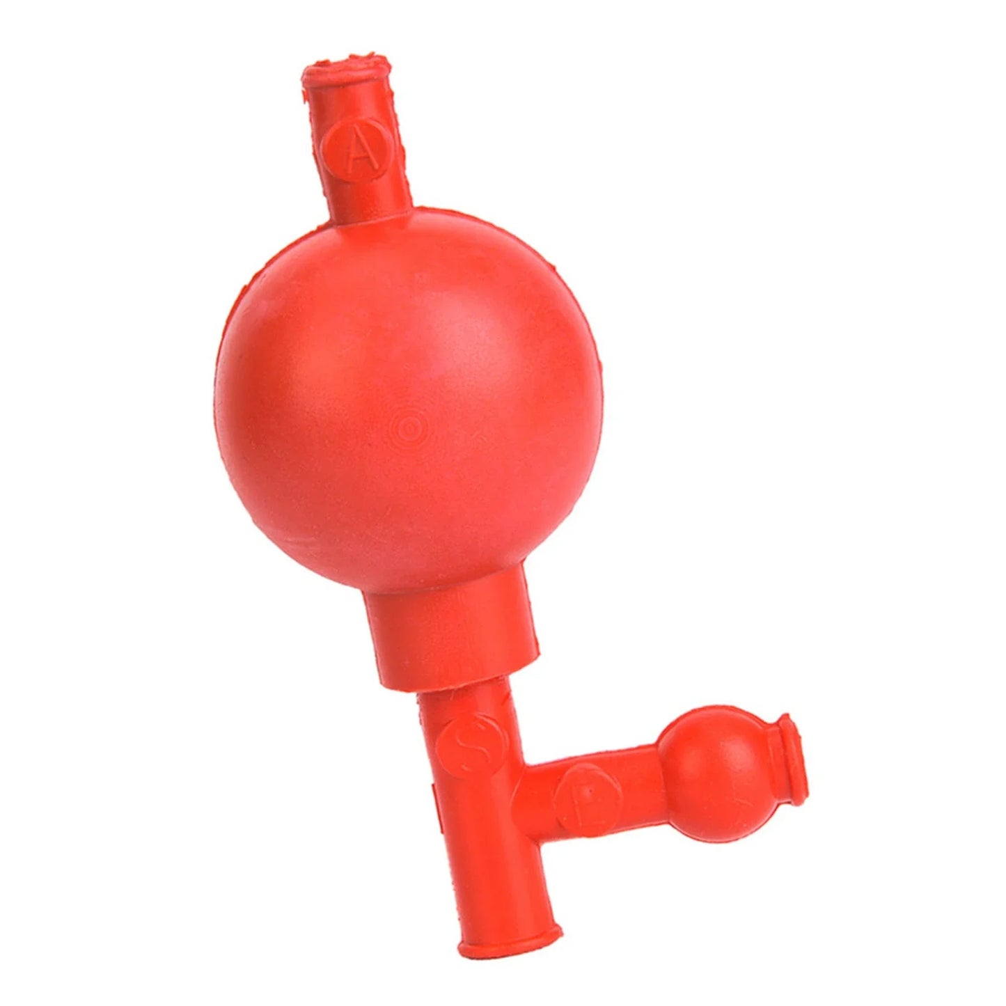 Quantitative Pipette Ball Rubber Suction Bulb 3 Openings Red Filler