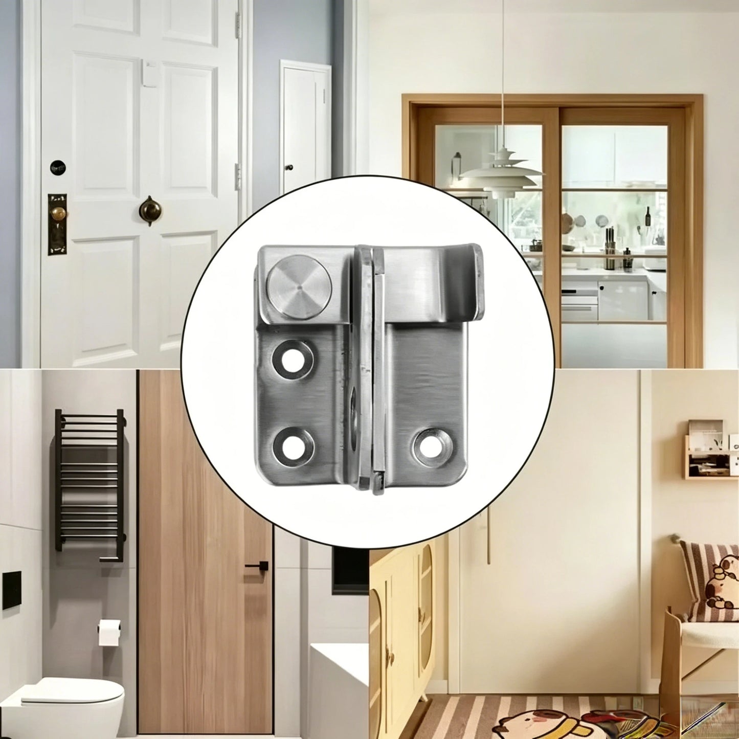 1pc Flip Latch Gate Latches Slide Bolt Latch Safety Door Lock Catch For BarnCabinet Pet Cage Garden Bathroom Garage Window Slid Peaceful Pleasures Health and Wellness