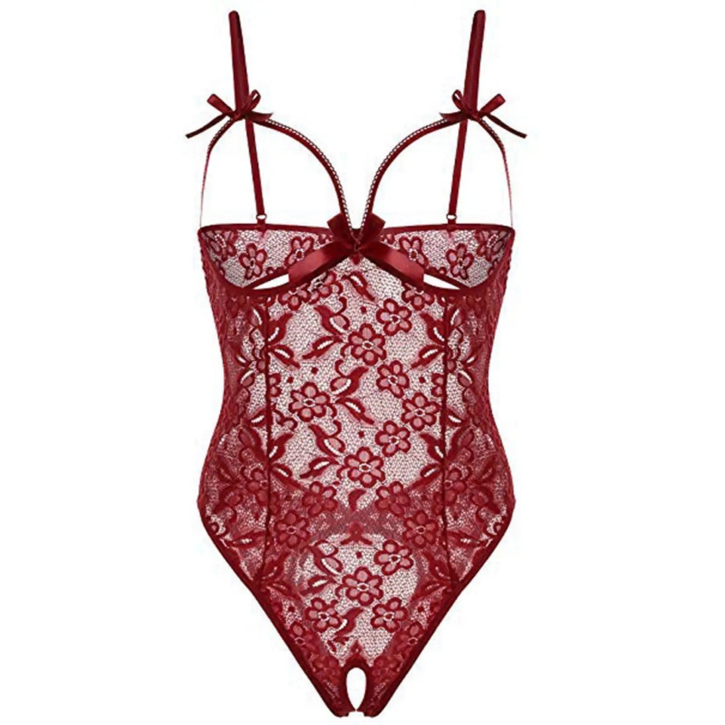 Women's Sheer Lace Babydoll Lingerie Set – S to XXL