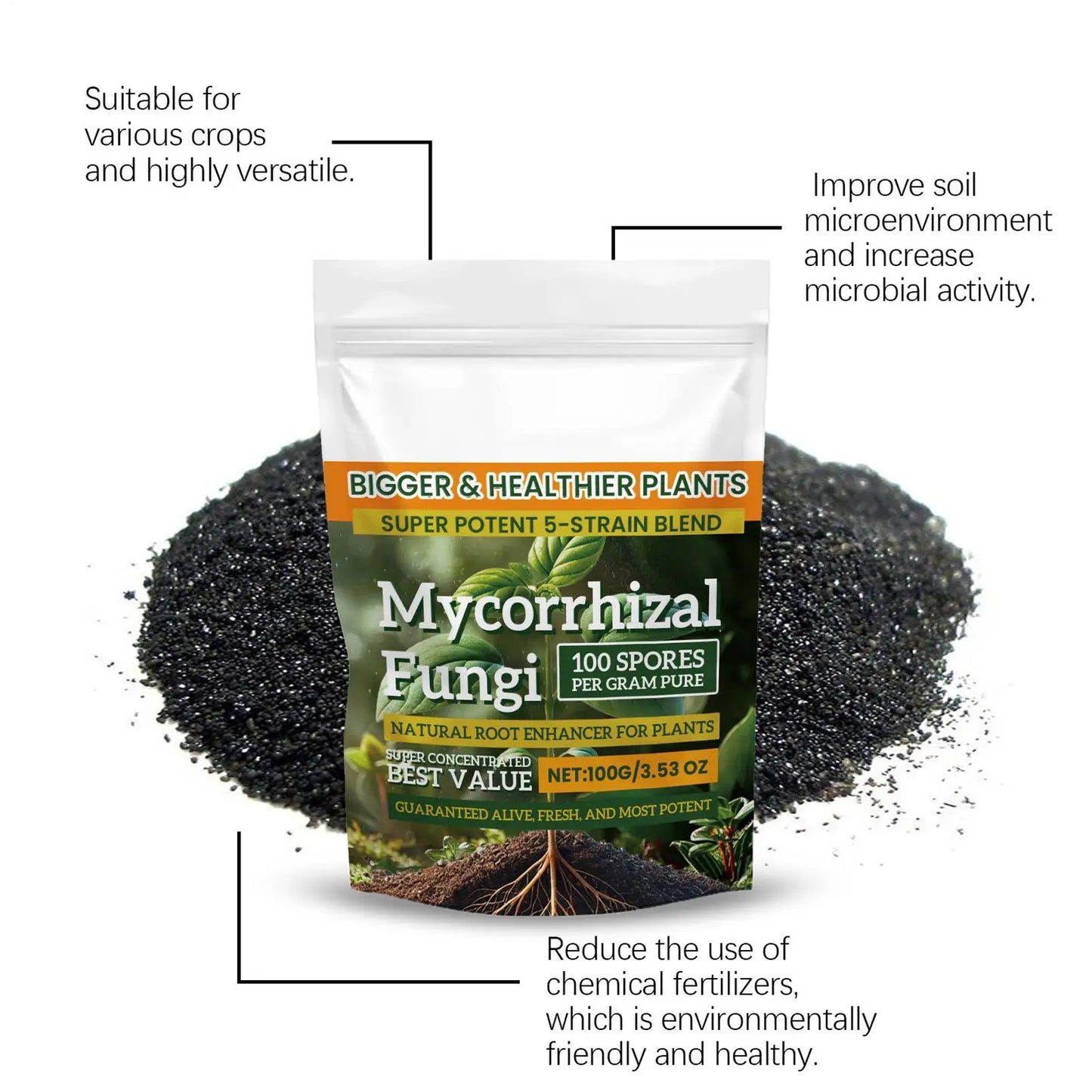 Plant Root Nutrient Powder | Biological Growth Enhancer Fertilizer