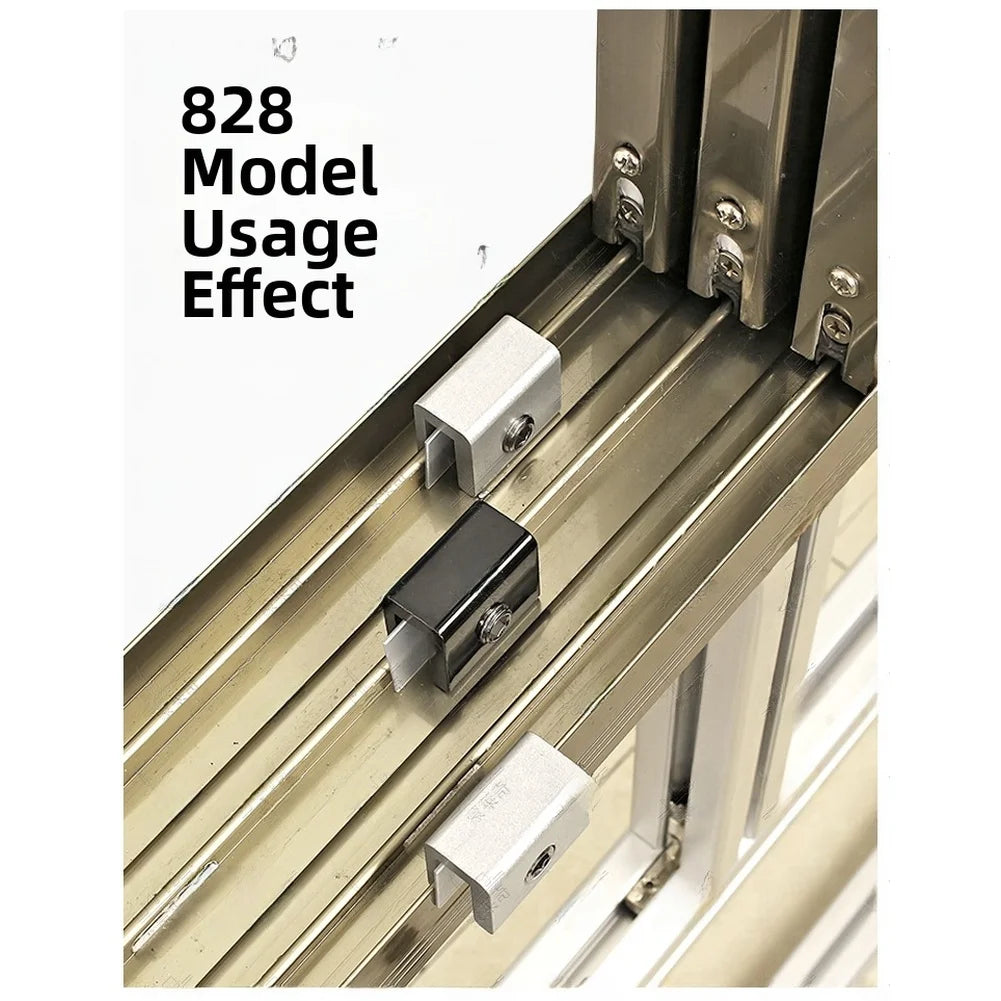 Aluminum Latch Window Track Lock Safety Screw Mounting System Easy