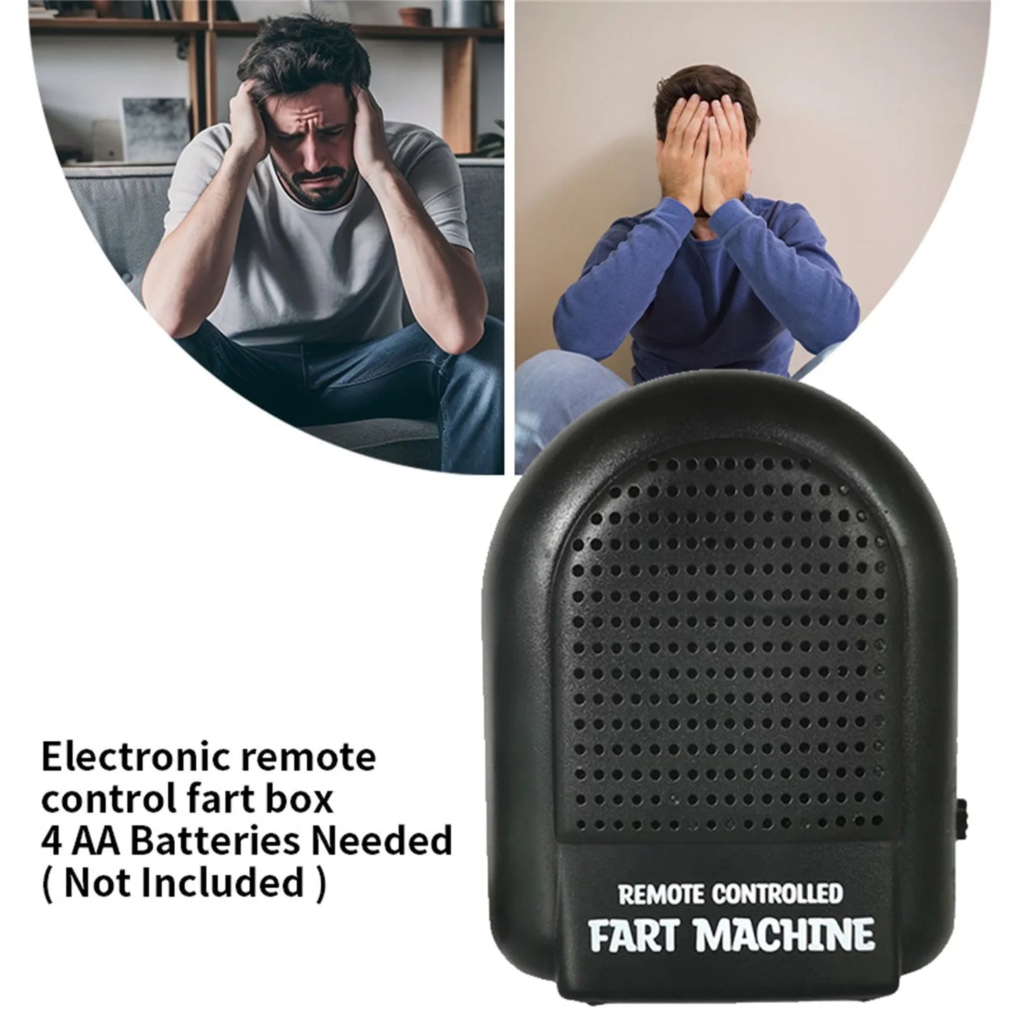 Electronic Fart Sound Machine Remote Control Prank Noise Maker RC Farting Box For Trick Spoof Gifts For Christmas Funny Presents Peaceful Pleasures Health and Wellness