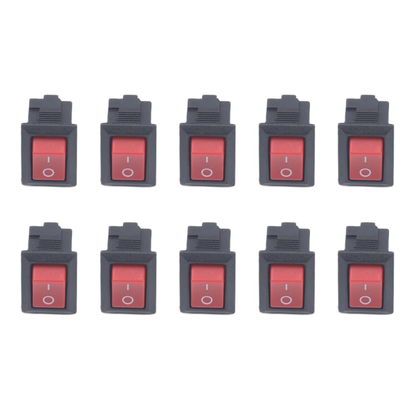 250V 3A Round Rocker Switch SPST OFF 2 Terminal Pins Panel Mount