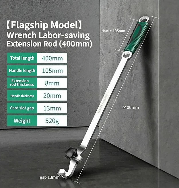 40/50cm Wrench Extender Cheater Bar Open End Ratchet Extension Labor-Saving Torque Amplifier for Hard to Reach Auto Repair Peaceful Pleasures Health and Wellness 40cm Wrench Extender