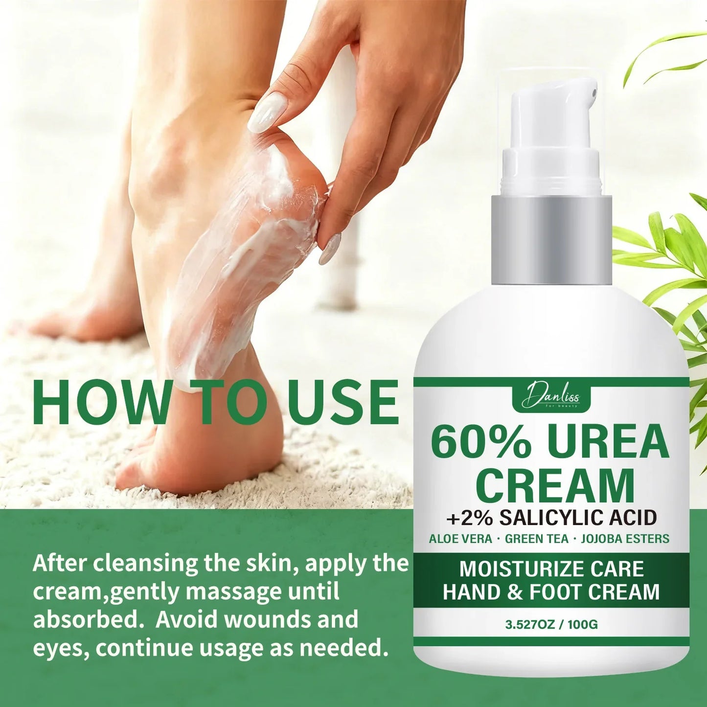 60% Urea Hand & Foot Cream | Salicylic Acid, Aloe Vera 100g