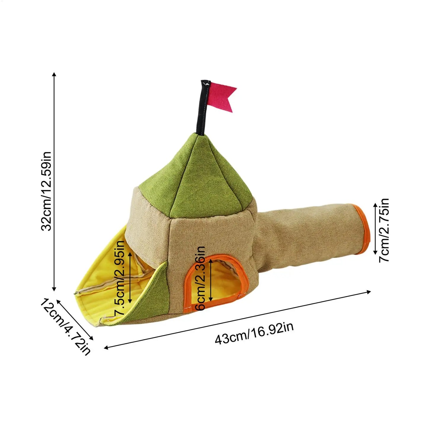 Hamster Toy Unnel Soft Three-Entrance Habitat Small Animal Tunnel Pet House for Hedgehog Chinchilla Bunny Chewing Resting Peaceful Pleasures Health and Wellness
