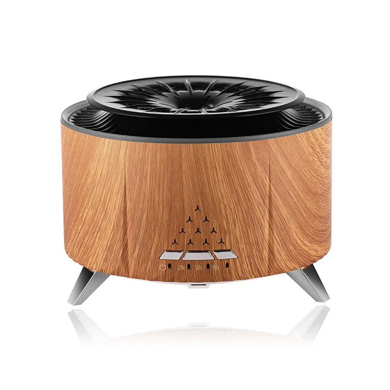 HOMEFISH Volcanic Lava Humidifier | Aromatherapy & White Noise Aromatherapy Humidifier Peaceful Pleasures Health and Wellness brown US