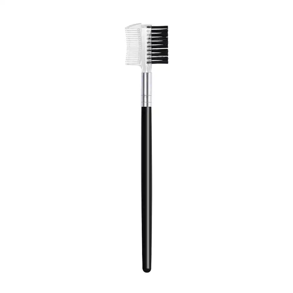 Dual-Headed Eyebrow Comb & Lash Brush Professional Brow Grooming Tool Makeup Brushes & Tools Peaceful Pleasures Health and Wellness black-1pc