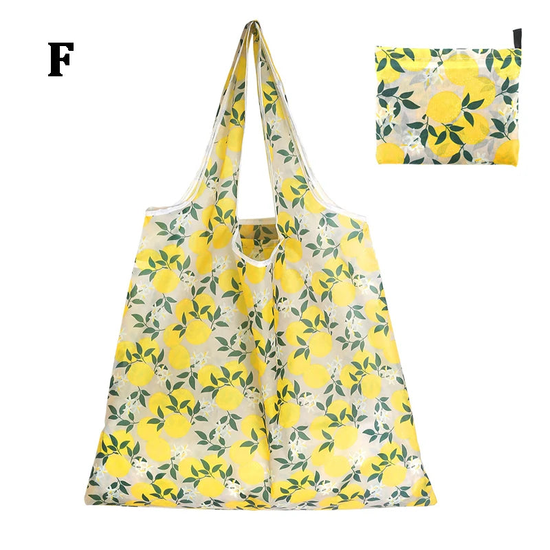 Foldable Reusable Grocery Bags | Large Boho Washable Tote