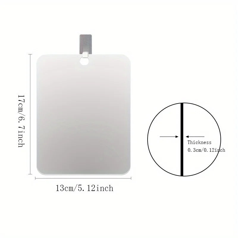 Anti-Fog Shower Shaving Mirror – Wall Mount & Handheld, 8"
