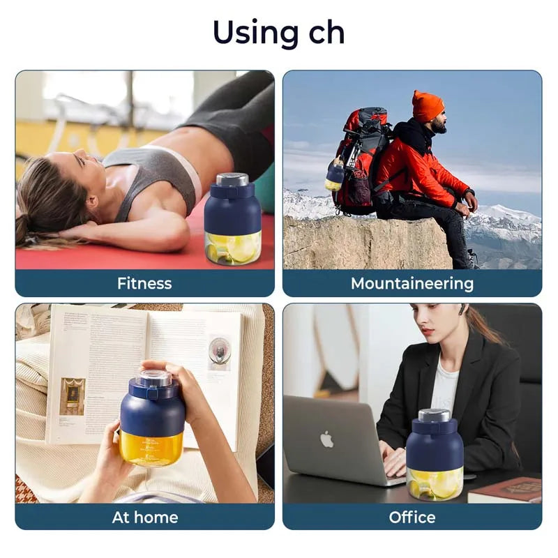 USB-Powered Automatic Juicer Multifunctional Household Wall-Breaking Machine Net Cup Ton Juicer for Cars English Peaceful Pleasures Health and Wellness