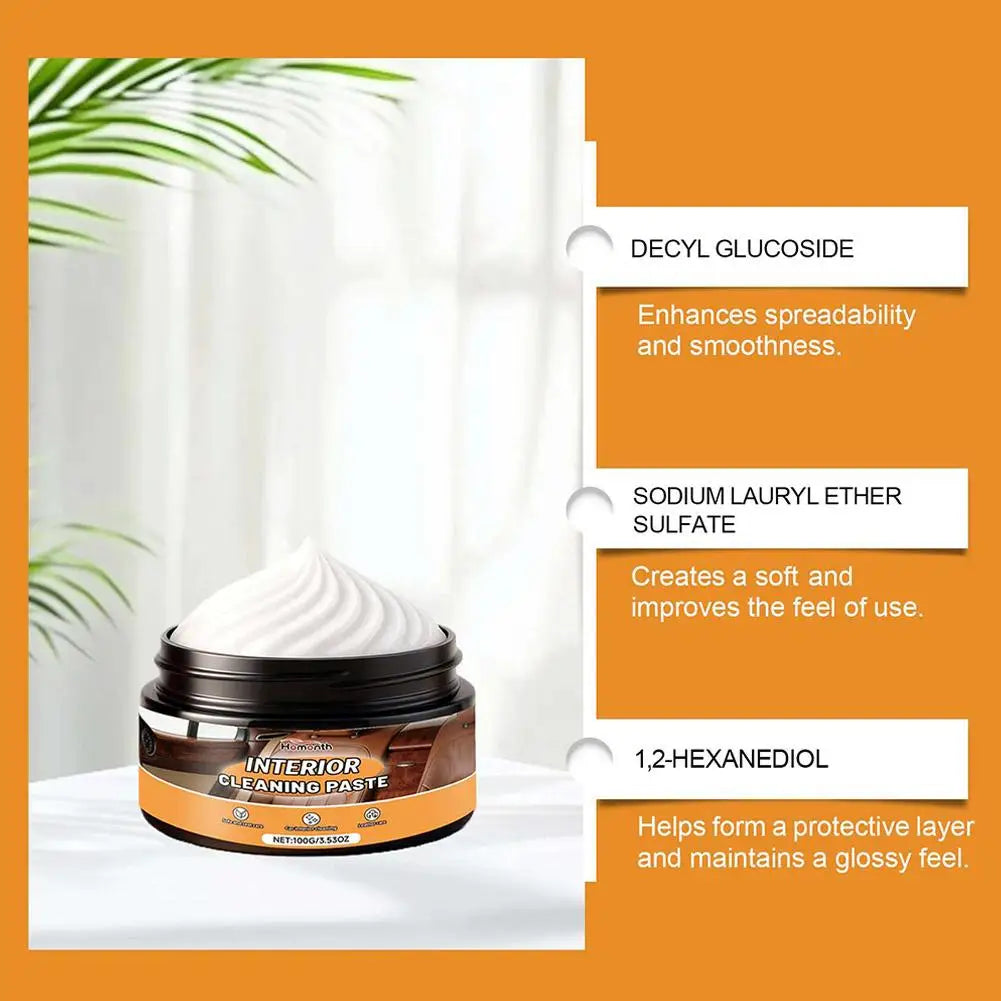 Multifunctional Leather Care Maintenance Oil Cleaning Cream for Car Interior Leather Seat Sofa Bag Shoes Jacket Care Polishing/v Peaceful Pleasures Health and Wellness