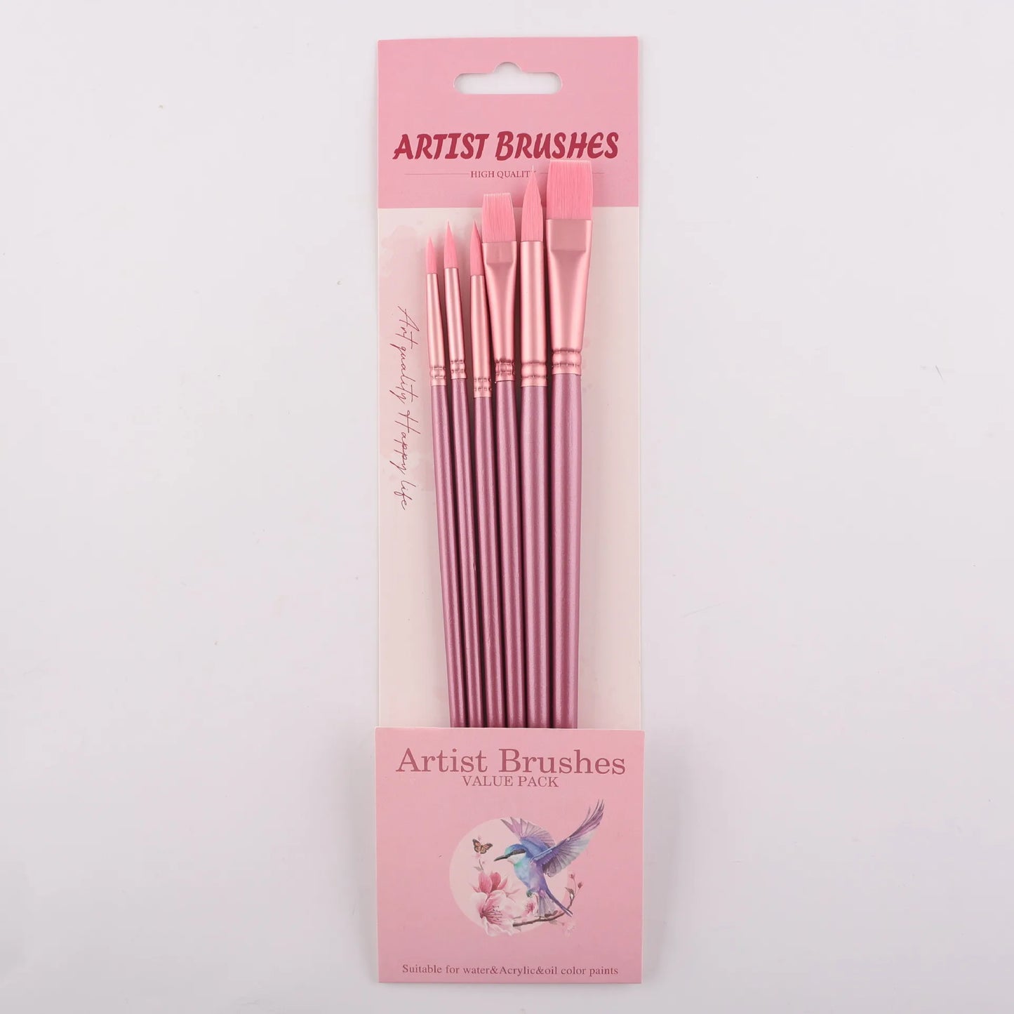 Bview Art 4 Professional Watercolor Brush Macaron Colors Nylon Hair