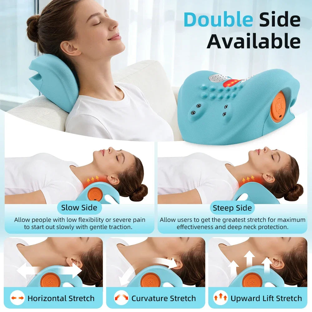 Electric Neck Shoulder Massager – Heat, EMS & Red Light, 6 Modes