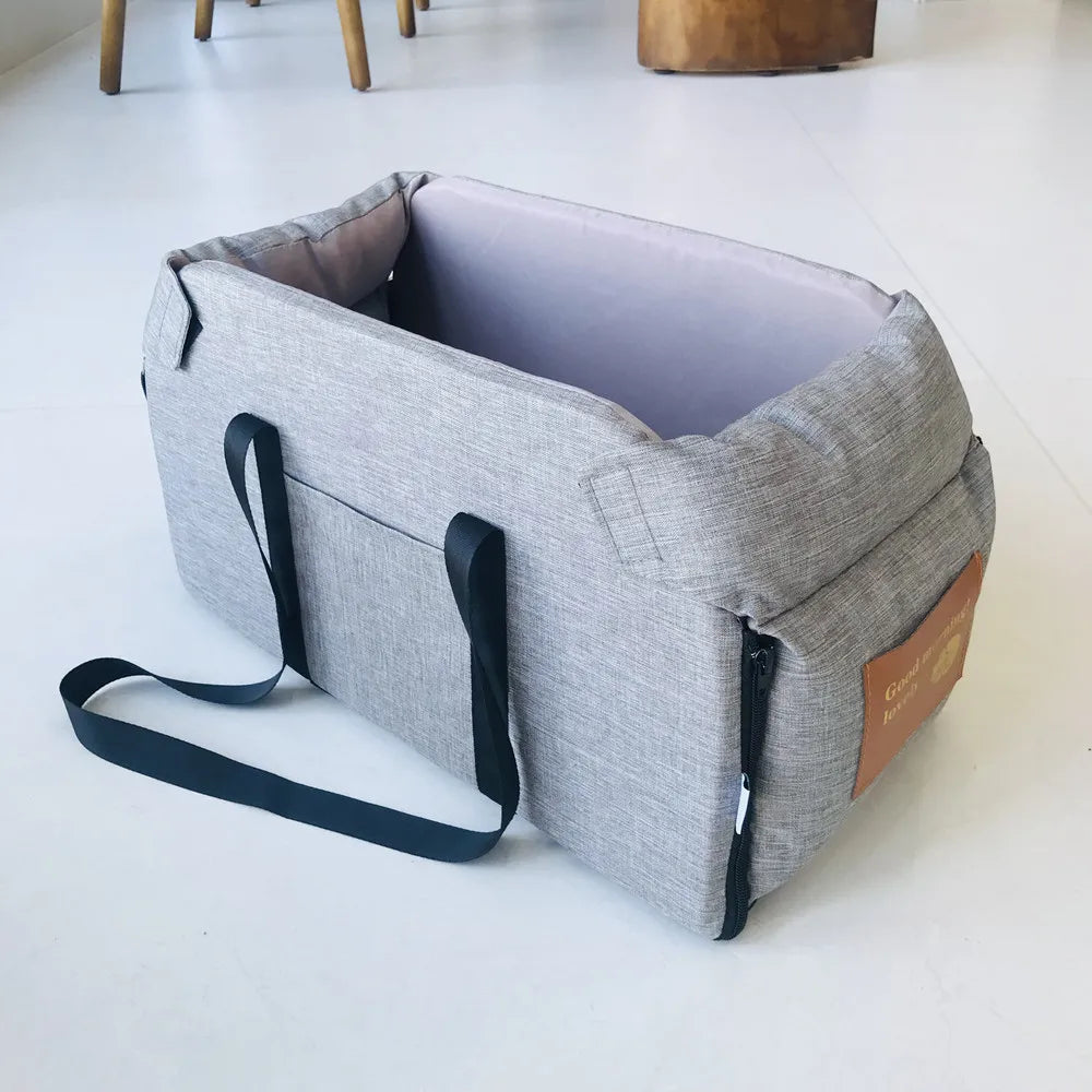 Portable Dog Car Seat Bed & Carrier for Small Dogs & Cats