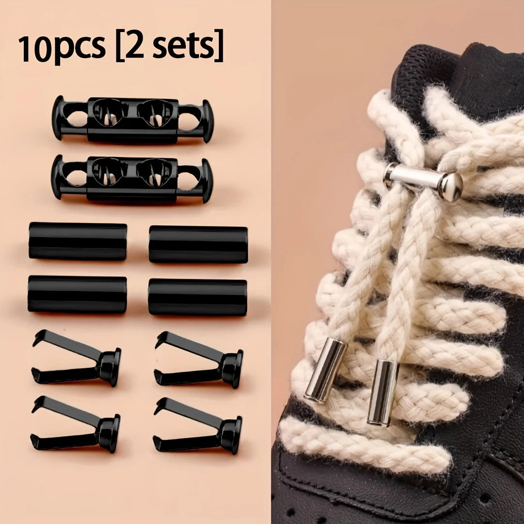 Spring Buckle No Lace Rope Lock Installation Shoelaces Hoodies