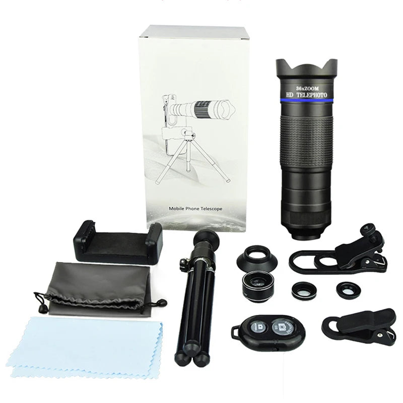 36X Telescope For Mobile Phone Lens For Photography Lens For Cell Phone Camera Zoom Lens For Mobile Microscope For Phone Lenses Peaceful Pleasures Health and Wellness Blue2