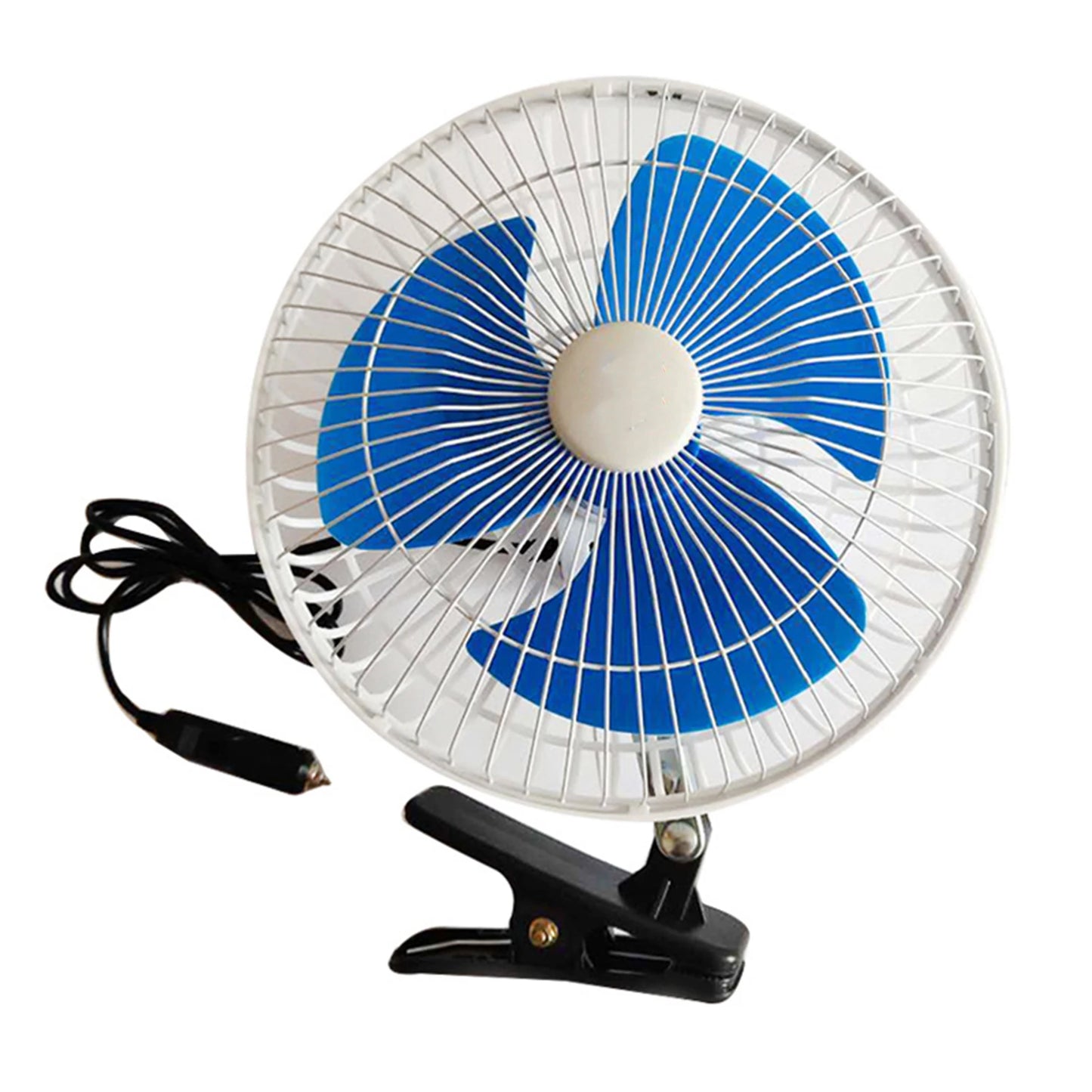 12/24V Car Mini Fan 180 Degree Rotating Adjustable Cooling Low Noise Strong Wind Vehicle Wind Air Cooler Conditioner Fans Peaceful Pleasures Health and Wellness 10 Inches
