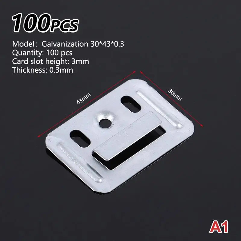 New 100Pcs WPC Wall Panel Clips Metal Clip For Wpc Wall And Ceiling Fluted Cladding Clip Only Indoor And Outdoor Various Peaceful Pleasures Health and Wellness A1