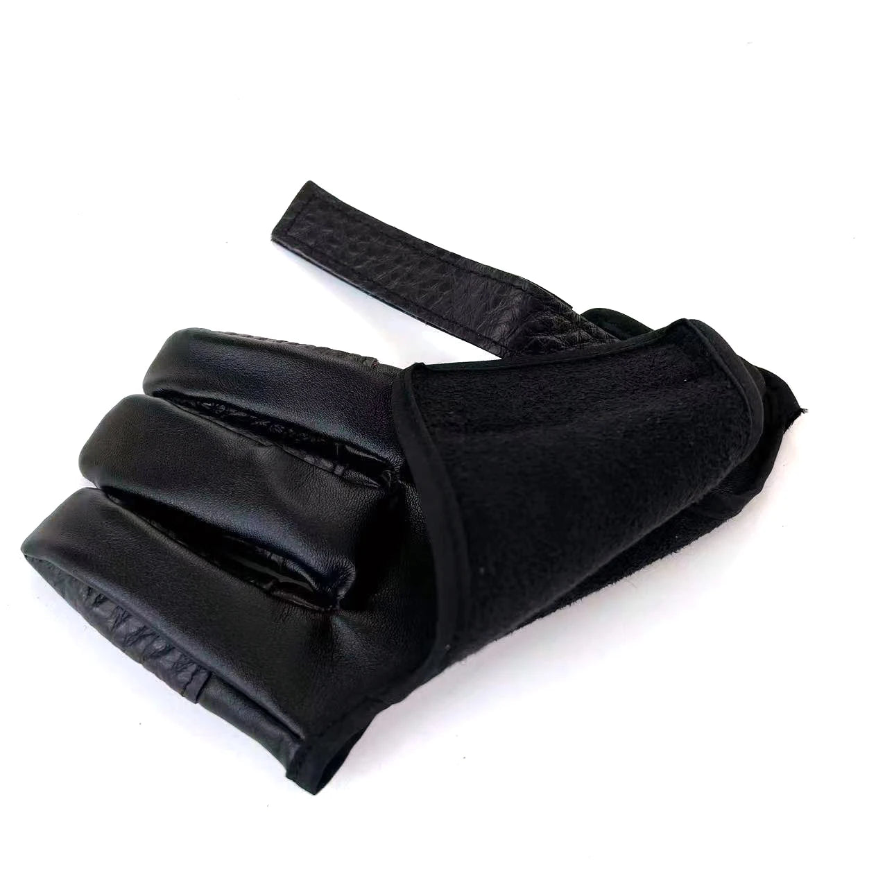 Archery Finger Guard Glove Cowhide PU 3 Fingers Gloves Outdoor