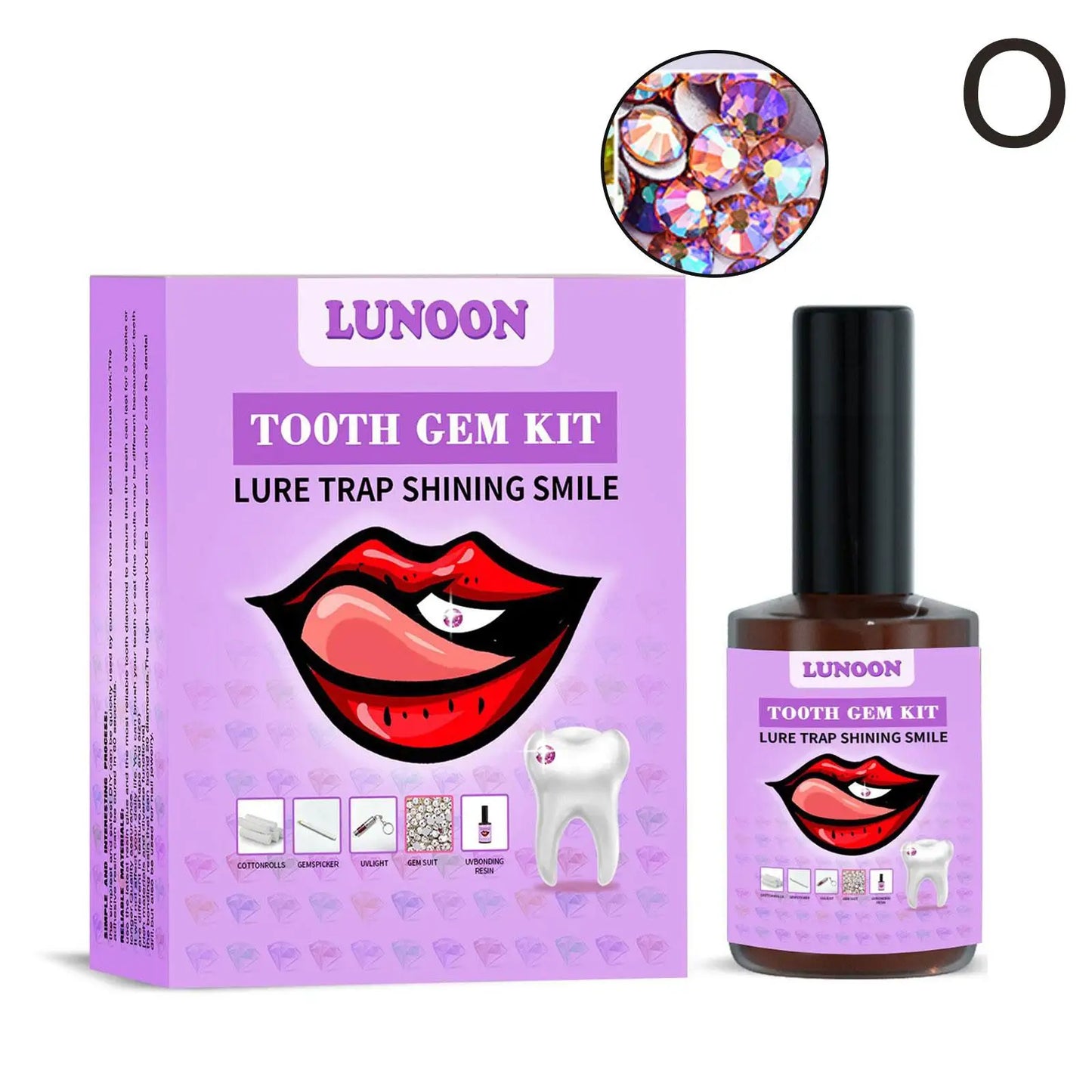DIY Tooth Gem Kit – Crystals, UV Glue & LED Light