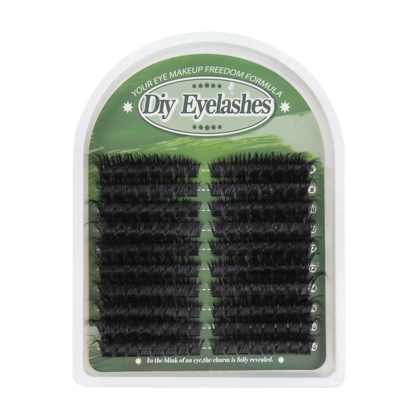 180 Clusters European Fluffy Thick Eyelashes Single Cluster Natural Curling Spiky Manga Eyelash Extensions For Enlarge Your Eyes Peaceful Pleasures Health and Wellness B