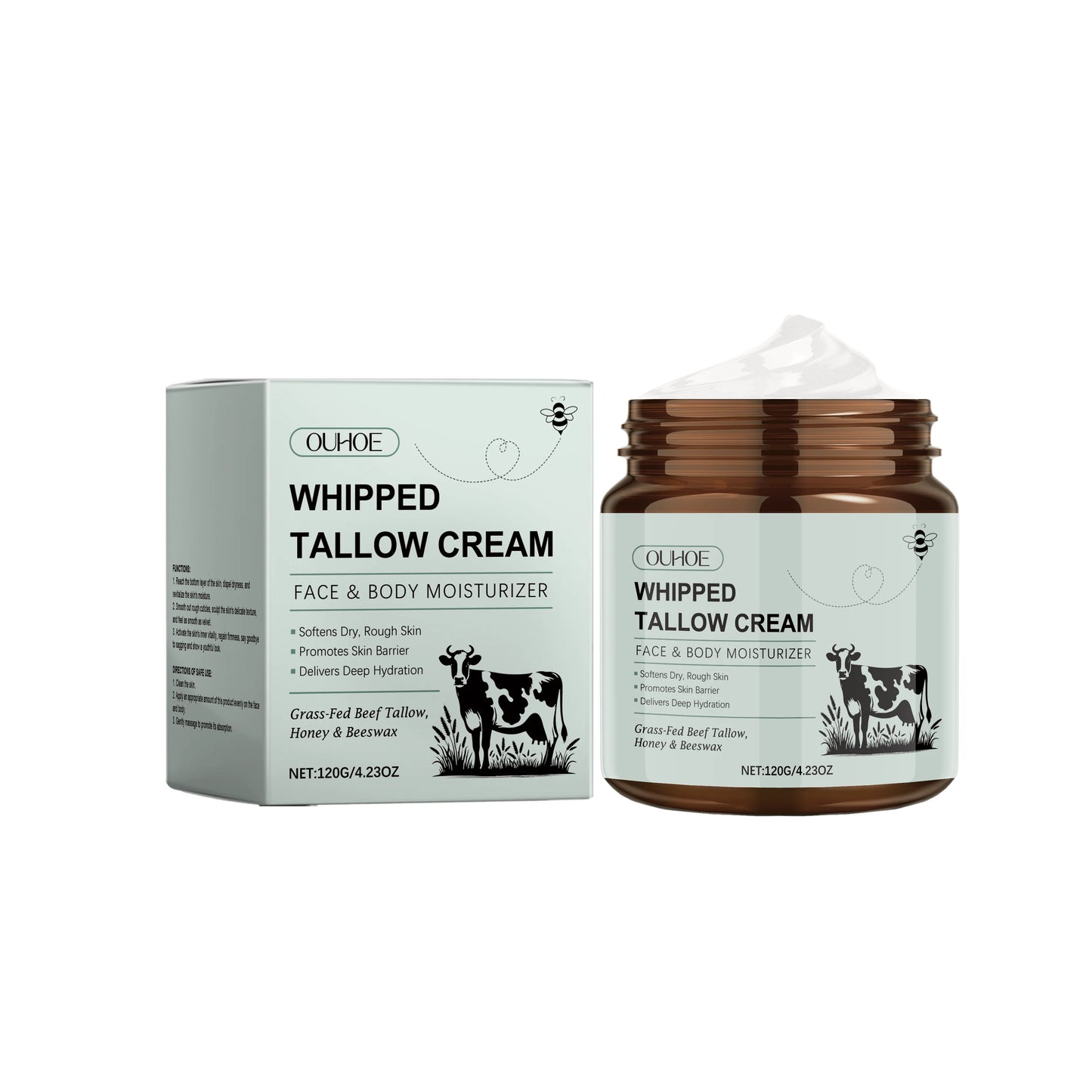 Whipped Tallow Cream – Anti-Aging Face Moisturizer for Dry Skin