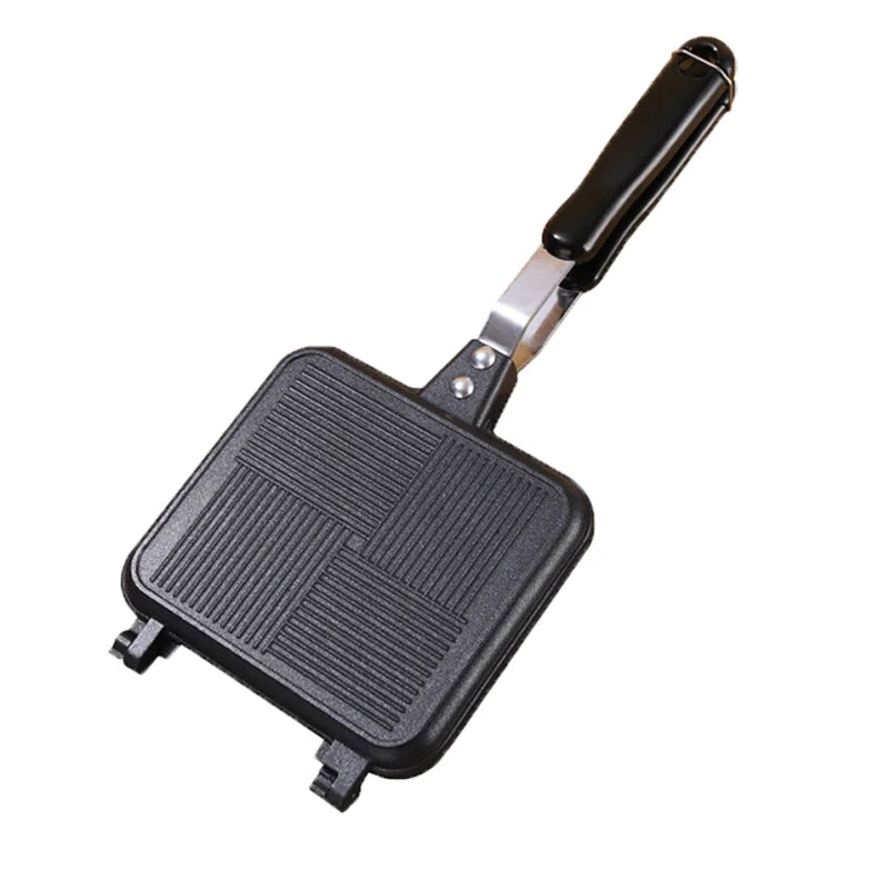 Double-Sided Non-Stick Sandwich Maker Iron Bread Toast Breakfast Machine Waffle Pancake Baking Barbecue Oven Mold Grill Frying Peaceful Pleasures Health and Wellness 1pc