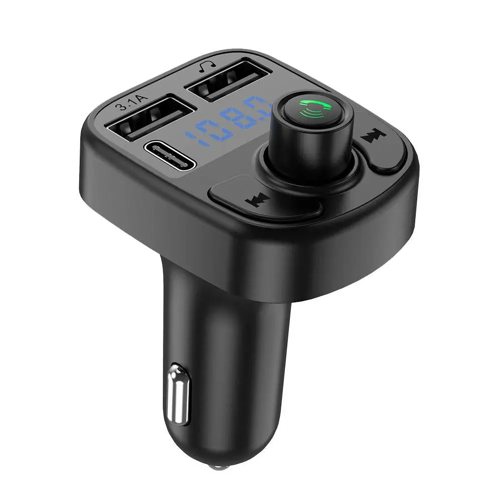 Bluetooth FM Transmitter for Car – 48W Fast Charge & Dual Mics