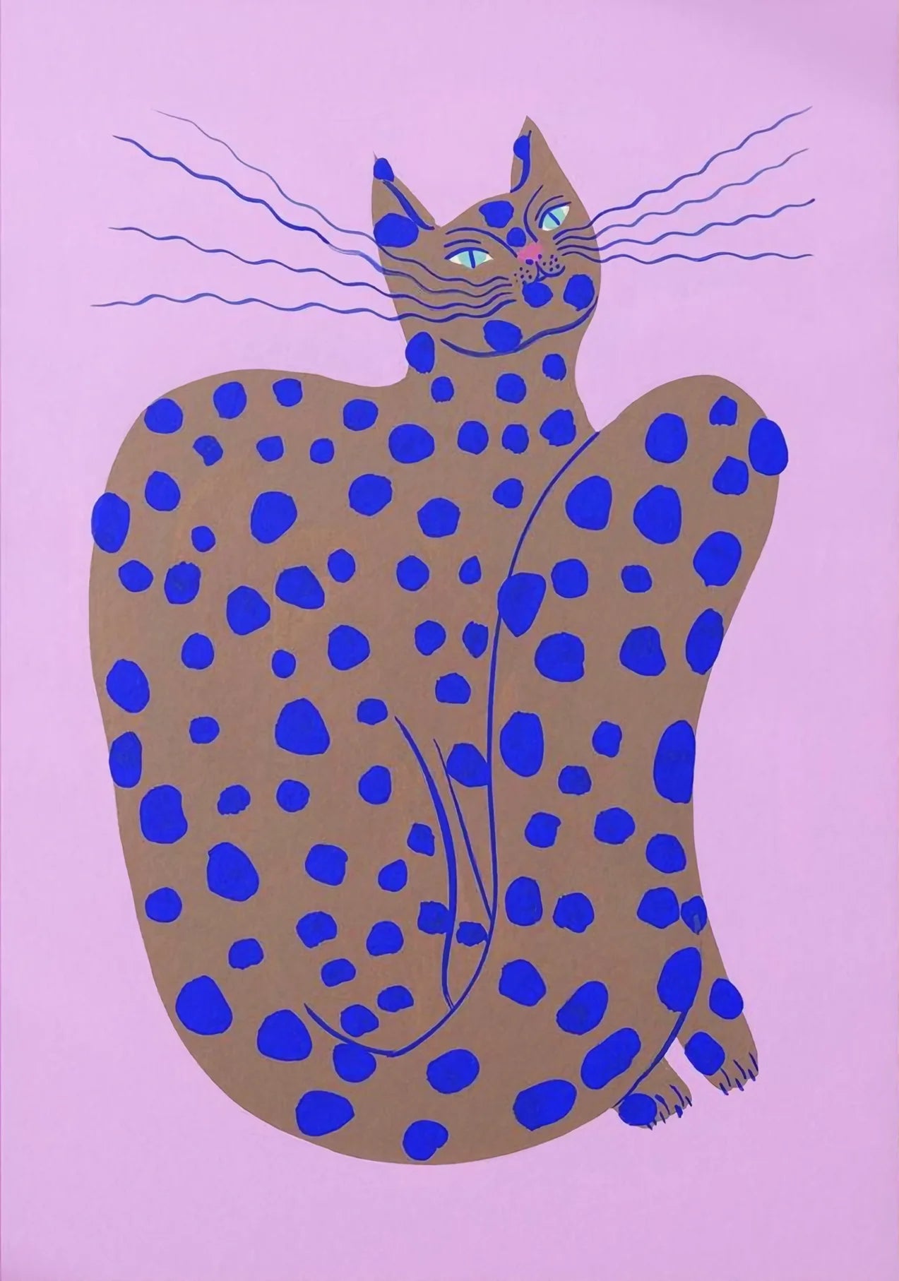 Abstract Cats Illustration Poster Funny Animal Prints Canvas Painting Wall Art Pictures Home Living Room Modern Pets Decoration Peaceful Pleasures Health and Wellness