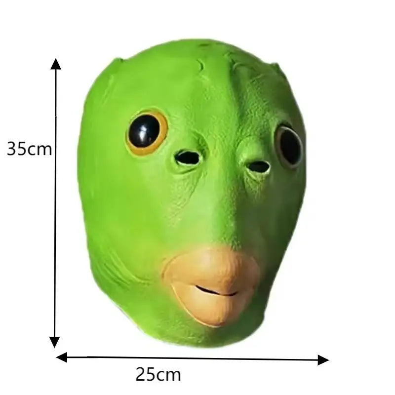 Green Fish Head Mask – Funny Full Face Novelty Costume