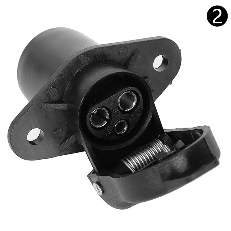 3-Pin Round Trailer Connector Plug & Socket 12V – RV Caravan Truck