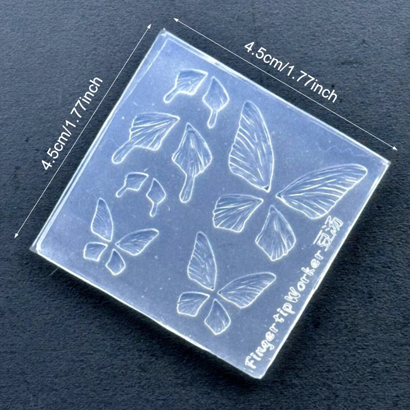 1Pcs 3D Silicone Nail Mold Butterfly Mould Stamping Plate Nails Stencils DIY UV Gel Nail Carving Mold Peaceful Pleasures Health and Wellness