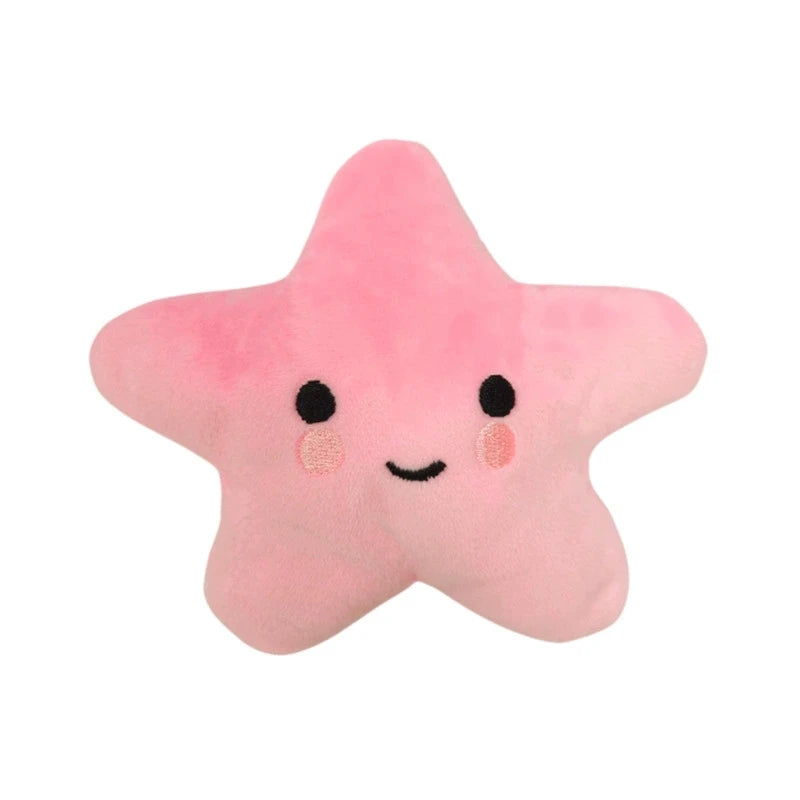 6-Pack Plush Pentagram Squeaky Dog Toys for Small & Medium Dogs