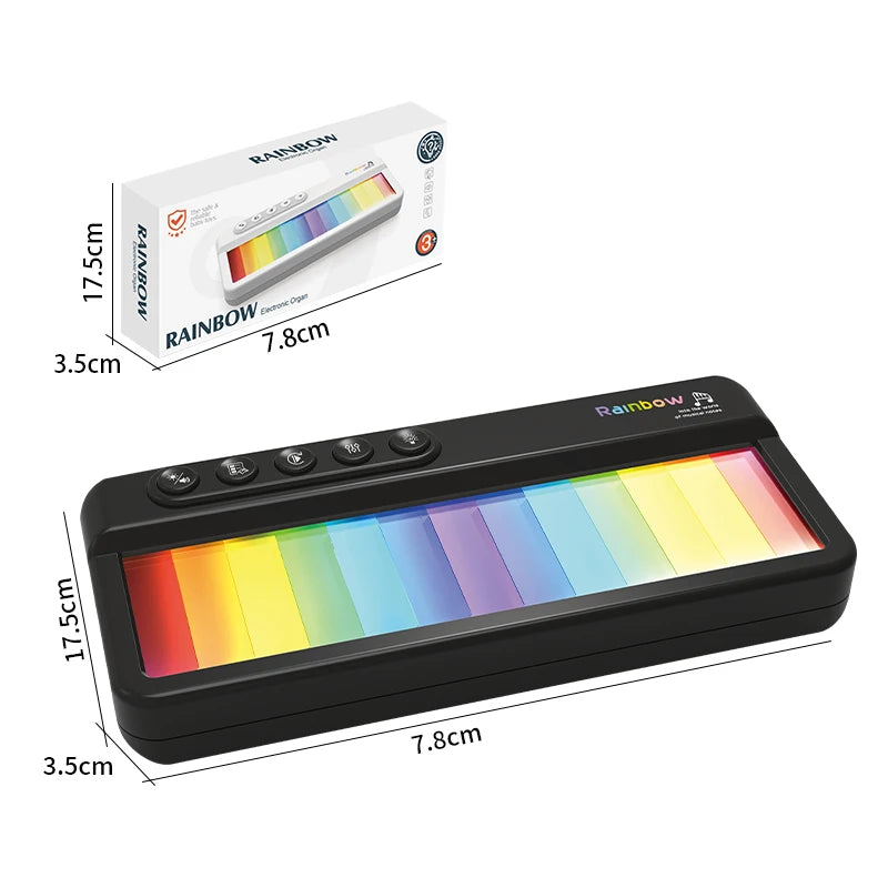 Rainbow Flashing Piano Toys Electronic Music 5 Instruments 13 Melody